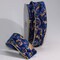 The Ribbon People Blue and Gold Cord Edge Wired Fabric Craft Ribbon 2.5" x 20 Yards